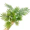 Plantas verdes artificiales, helecho esparrago, palma areca, decoración de micro paisajismo, adornos en maceta, hojas decorativas de planta falsa para el hogar