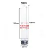 Botella de tubo de ensayo de plástico transparente de 45 ml para el cuidado de la piel de mascotas, mascarillas cosméticas, polvos, etc.