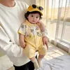 Ropa de Verano Delgada para Bebé, Mono de Manga Corta Estilo Coreano para Niños, Traje de Gateo de Verano Súper Lindo para Bebés de Pocos Meses