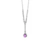 Collar de plata de ley S925 para mujer, colgante de gema gota de agua Luciérnaga del Crepúsculo estilo europeo, cadena para clavícula de cristal de granate de lujo ligero