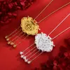 El Mismo Collar de Cuerda Ruyi de Filigrana de Oro de Arena Vietnamita Tianzi Gojo para Mujer en la Tienda de Oro, Nuevos Accesorios de Bolso con Cierre de Dragón y Fénix Chinoiserie