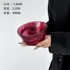 Estilo Ins Rojo Rosa Patrón Vertical Taza de Helado Taza de Yogur para el Hogar Bol de Postre Bol de Desayuno Bol de Ensalada Vaso Alto
