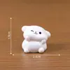 Lindo peluche de cachorro blanco, perfecto para decoraciones DIY de casas de muñecas, accesorios y exhibiciones de mesa en miniatura