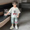 Camiseta de Algodón para Niños 2026 Nuevo Conjunto de Verano de Manga Corta para Niños Pequeños y Mayores, Popular Conjunto de Camisetas de Verano para Niños