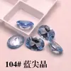 Espinélio azul marinho claro em designs de gota e pera Espinélio104 # Pingente de anel de espinélio sintético sem pedras incrustadas