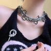 Cadena Dulce Fresca Chica Picante con Perlas Doble Propósito Rhinestone Colgante de Serpiente Broche de Borla Gota de Agua para Mujer Cadena para Clavícula Accesorios del Artículo