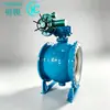 Válvula Hemisférica Excéntrica Eléctrica Pq947Y Brida Resistente al Desgaste Material Resistente a Altas Temperaturas Válvula de Cierre Hemisférico con Carga Lateral de Descarga