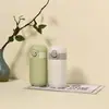 Nueva Taza Térmica de Acero Inoxidable 316 con Alto Atractivo Estético para Estudiantes, Taza con Popote Plegable, Taza Mini de Bolsillo Portátil, Guisante