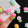 Accesorios Brillantes de Resina de Tulipán y Girasol Hechos a Mano DIY Pegamento Crema Funda para Teléfono Pasador Hebilla de Zapato Materiales para Joyería