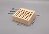 Soporte de Almacenamiento Hecho a Mano para Herramientas de Cuero DIY, Estante para Herramientas de Artesanía en Cuero, Punzones para Tallado en Cuero, Punzones de Diamante, Estante de Madera de Pino con 46 Agujeros y 98 Agujeros
