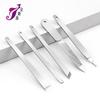 Fabricante de Removedor de Cutícula de Acero Inoxidable Lima de Uñas Horquilla para Cutícula Cuchillo Angulado Plateado Raspador de Manicura Cuchillo de Pedicura Herramientas para Uñas