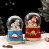 Papai Noel Transfronteiriço Bola de Cristal Luminosa Caixa de Música Enfeites Decoração de Natal Bola de Vidro Presentes para Crianças Venda por Atacado