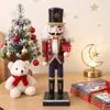 Cascanueces de Navidad Figura de Madera Adorno Forma de Soldado Mesa de Sala de Estar Ventana Decoración Festiva