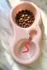 Conjunto de Tigelas Antiderrapantes para Comida e Água de Cães e Gatos com Dispensador de Água