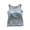 Chaleco de dos piezas falsas estilo Hong Kong HB311 ~ estilo simple de nicho cuello de dos colores chaleco de color contrastante alta elasticidad mujer 2025 nuevo