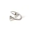 El Popular Anillo Abierto de Doble Corazón de Acero Inoxidable de Etsy es un Accesorio de Moda de Lujo Transfronterizo Más Vendido para el Día de San Valentín para Mujeres