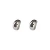 ¡Minimalismo~! Pendientes de botón de superficie brillante de alta gama con pasador plateado, Pendientes de gota de agua, Pendientes simples de fábrica para el día a día
