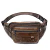 Cross-border Hot-selling Leather Business Cintura Bag Saco peito masculino Crossbody Bag Outdoor Sports Mobile Phone Crossbody Bag