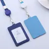 Crachá de Trabalho Fivela de Puxar Fácil Porta-Crachá de Identificação de Trabalho Estudante Cordão Retrátil Cartão de Refeição Controle de Acesso Capa Protetora de Trabalho