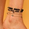 Pulseira Europeia e Americana Transfronteiriça Estilo Feriado com Contas de Cascalho Olho de Demônio Adequada Tornozeleira Boêmia Conjunto de Cinco Peças