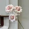 Flor de Rosa Artificial com 3 Cabeças, Rosa Flip-Flap, Girassol, Série de Cores Morandi, Arranjo de Flores, Parede de Flores para Casamento Atacado