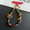 Cadena para Teléfono Estilo Chino "Hazte Rico al Instante" de Lingote de Aleación, Colgante para Bolso, Cordón de Teléfono de Cristal de Lujo con Perlas, Nuevo