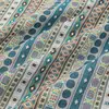 [Procesamiento Personalizado] Tela Jacquard de Poliéster-Algodón con Patrón Geométrico de Rayas Retro para Cojines de Sofá y Ropa