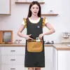 Avental Impermeável e à Prova de Óleo, Acabamento Elegante em Renda, Estilo Colete, para Cozinha Doméstica, Respirável, Roupa de Trabalho Jovem para Mulheres