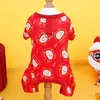Roupas para Cachorro Inverno Quente Roupa Estampa Ano Novo Roupa de Quatro Patas para Teddy, Bichon, Corgi, Roupas para Gato de Estimação Atacado