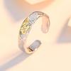 Anillo de pareja Damila nuevo Hoja de Arce femenino plata de ley s925 personalizado simple nicho anillo de hoja regalo conmemorativo