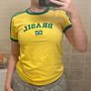 Ropa informal vintage de verano 2024 para mujer, de manga corta, Y2K, ajustada, con bordado de letras, para bebé, ropa de calle