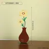 Adorno de Florero Creativo de Hierro Forjado, Decoración de Flores de Mesa, Ambiente para Sala de Estar, Dormitorio, Entrada, Artesanía para Decoración del Hogar
