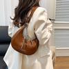 Bolso de Moda Media Luna para Axila para Mujer 2025 Nuevo Moda Primavera Lazo Bolso Dumpling Bolso de Hombro para Viaje