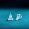 Tapones de Silicona para Oídos, Anticaída de Gama Alta, Artefacto Ultraajustado, Soportes Universales para Pendientes, Tapas para Aretes de Botón, Botones de Tapón de Oído Transparentes