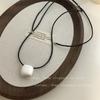 Collar Cuadrado Cepillado Mismo Estilo Fiebre Minimalista Diseño Nicho Ins Cadena Simple para Suéter Collar Largo para Mujer