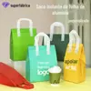 Saco Térmico Especial de Não Tecido, Saco de Embalagem Descartável Espessado Isolado com Cola, Sacola Comercial para Levar