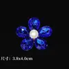 Suministro Directo de Flor de Gota de Agua de Cinco Pétalos Aleación Accesorios Joyería Broche para Abrigo de Mujer Placa de Flor Peineta Material