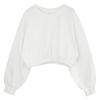 LiquidacióngangaPrimavera y Otoño Estilo Americano Marca de Moda Sudadera Corta de Algodón Puro Cuello Redondo para Mujer, Crop Top Estilo Europeo y Americano para Chicas Atrevidas