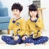 Conjunto de roupa interior infantil Algodão Camisola de algodão para meninos e meninas Pijama de outono e inverno Roupas e calças de outono para bebês de algodão Roupas para casa