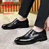 Zapatos de piel para hombre marca Dragonfly, piel genuina, versátiles, transpirables, zapatos de vestir casual, modelo nuevo para hombres de mediana edad y mayores, suela suave