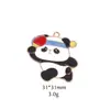 [Original] Serie Deportiva Tenis de Mesa Panda Bádminton Panda Colgante Llavero de Aleación de Zinc