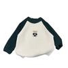 Suéter Infantil Cartoon para Meninos Outono e Inverno Suéter de Tricô de Urso 2025 Novo Estiloso Blusa de Manga Raglan para Bebês Tendência