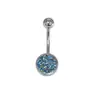 Anillo para ombligo de acero inoxidable 316L 14G, piercing de ombligo creativo esmerilado, joyería de piercing de moda