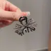 Nuevo accesorio para el cabello con pedrería de obsidiana, pasador negro, elegante pinza de pinza de lazo, pasador pequeño, pinza para el cabello de alta gama