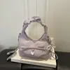 Bolso de Mano de Moda Plisado Estilo Coreano para Mujer 2026 Nuevo Estampado Floral Bolso de Axila Bolso de Hombro Cruzado de Moda
