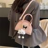 Bolso de mujer estilo coreano con diseño de mariposa, nuevo bolso de mano de moda 2024, bolso informal sencillo tipo bandolera con forma de concha