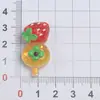 Brochetas de Fruta con Lentejuelas Creativas Hechas a Mano DIY Pegamento de Crema Resina Accesorios Pequeños Decoración para Zuecos Materiales al Por Mayor