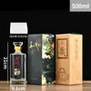 Material blanco cristal Botella de vino de cristal de montaña 1 kg botella de vino copa de vino blanco botella vacía caja de vino juego caja de vino logo impreso