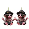 Novo Ornamento Pendurado Decorativo para Retrovisor de Carro Macaco de Desenho Animado Criativo Personalizado Acrílico Plano Transfronteiriço 2D