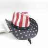 Série Bandeira Americana Pintada à Mão Chapéu de Palha de Cowboy Ocidental Protetor Solar Retro Aba Larga Exterior Proteção Solar ao Ar Livre Adulto